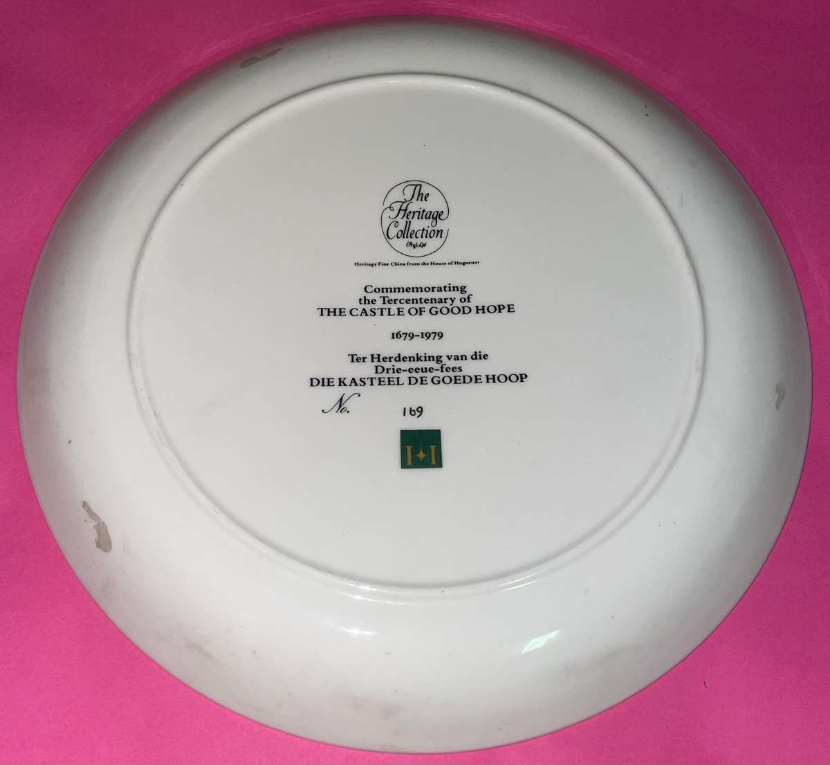 Vintage Sale - 2 Heritage Fine China - The Castle of Good Hope