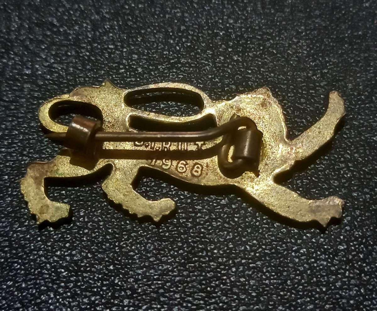 Vintage 1968 British Lions Rugby Tour Brass Pin