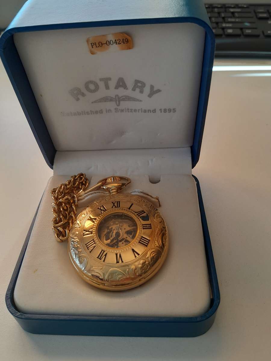 Rotary Skeleton pocket watch