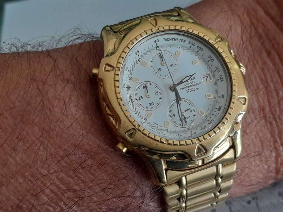 Vintage Pulsar Chronograph, New condition.  Model  Y182-6A00