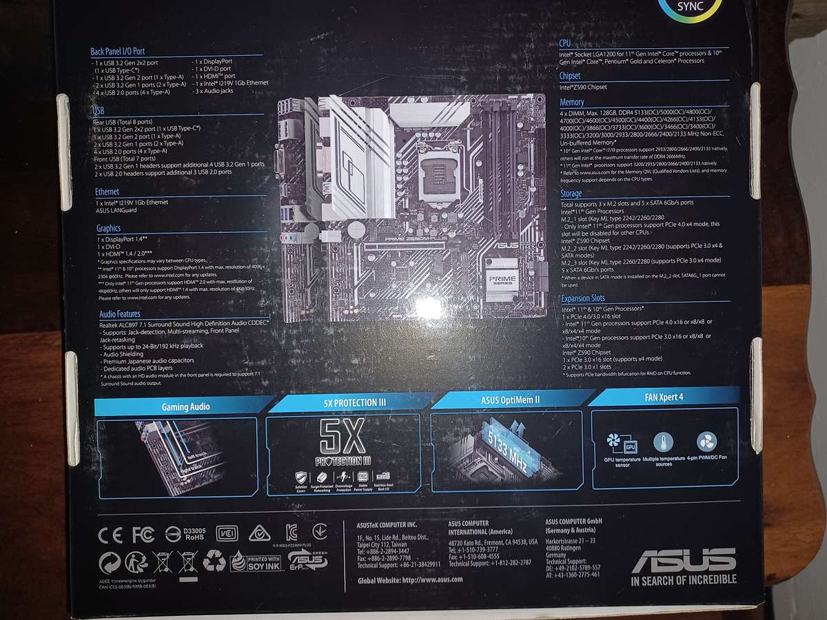 ASUS PRIME Z590M-PLUS MOTHERBOARD
