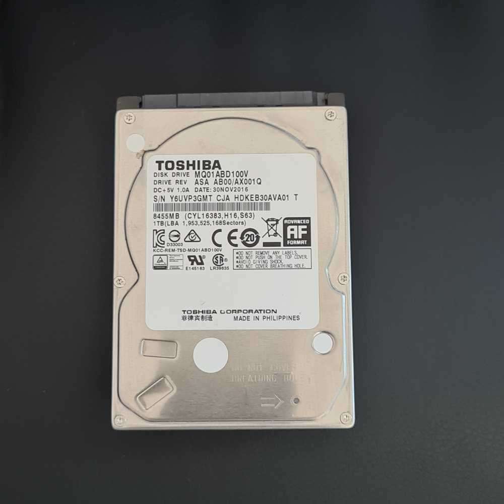 Toshiba 1000GB HDD 1TB. (compact/small size) (SSD size)
