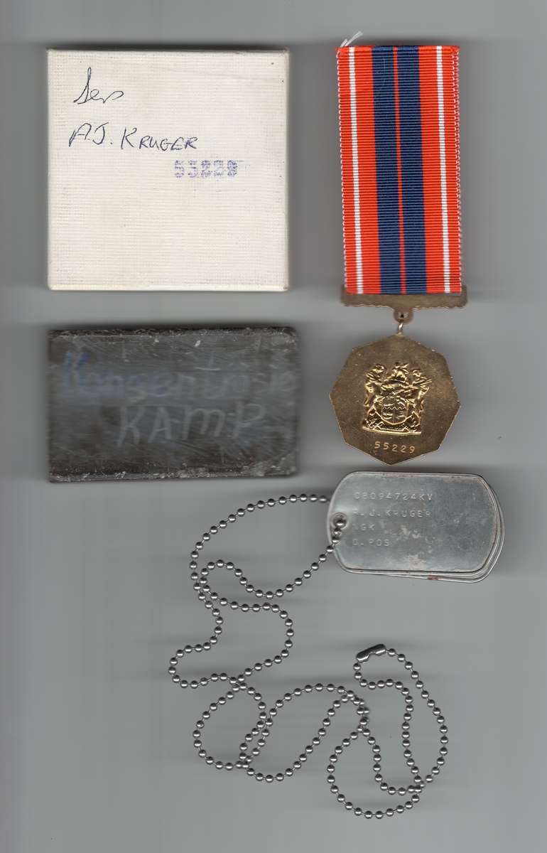 President Paul Kruger Family Member Militaria - Sersant AJ Kruger S.A. DEFENCE FORCE