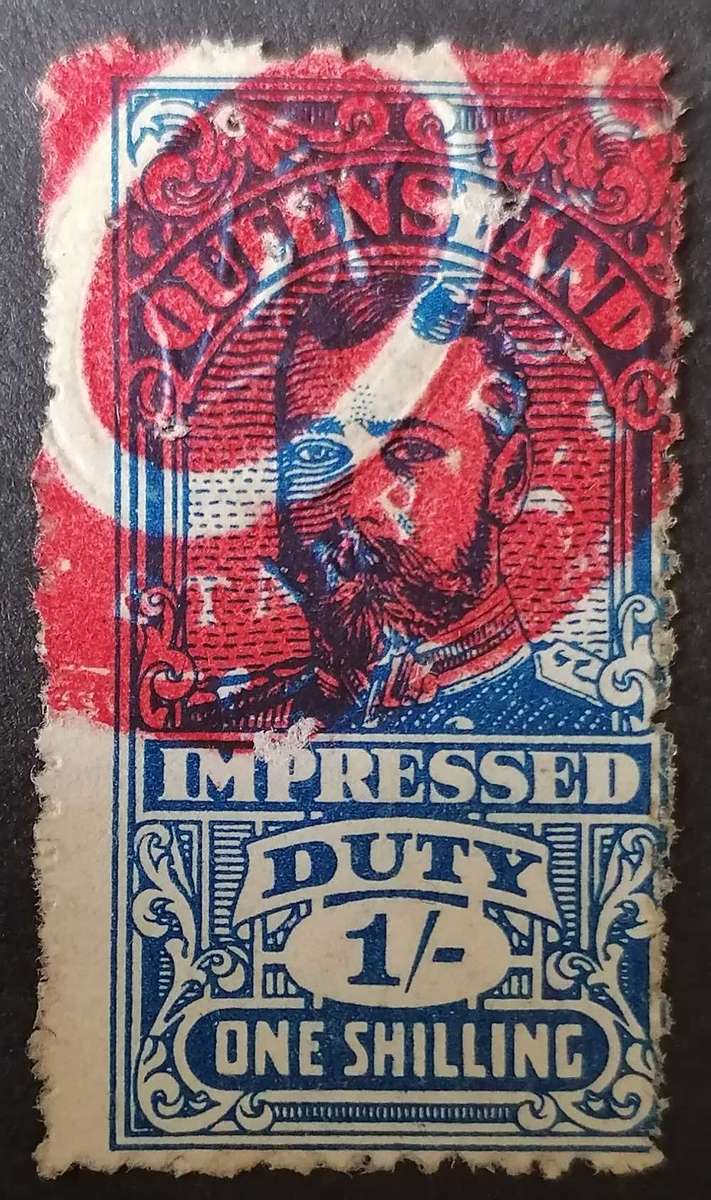 QUEENSLAND GEORGE V DUTY STAMP