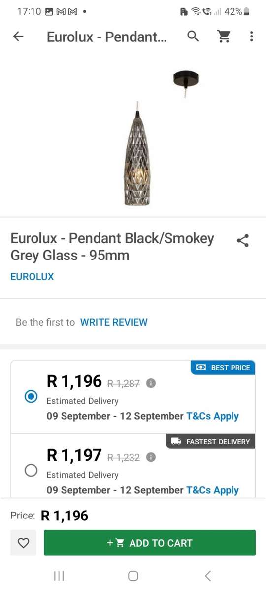 Italia Pendant Light. Clear ceiling hanging light