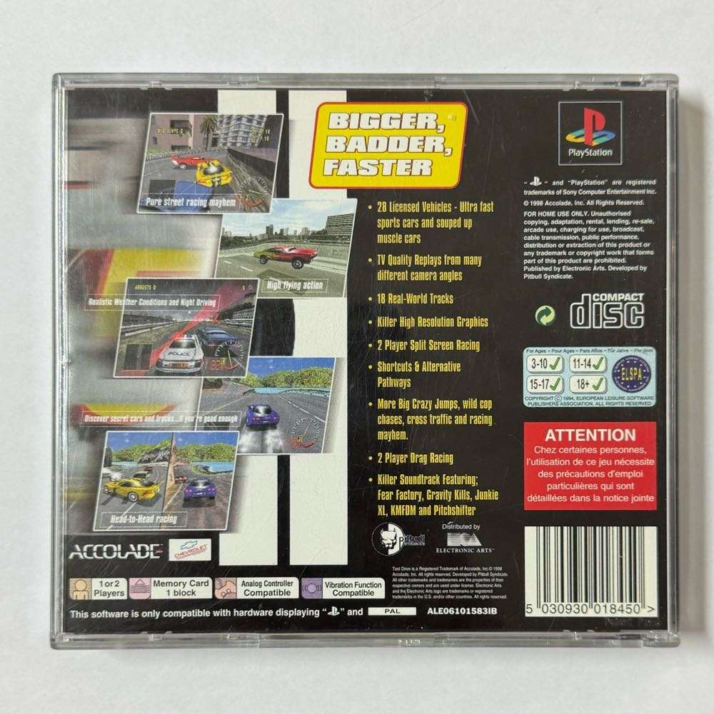 Playstation 1 : Test Drive 5 with owners manual