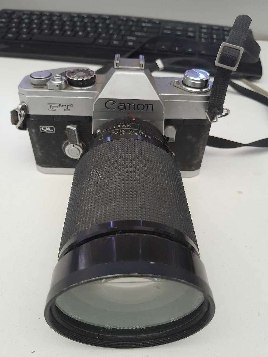 Vintage Canon FT camera + lots of accessories