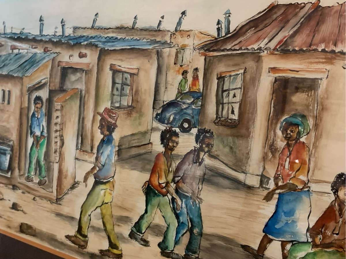 Mvemve Jiyane watercolour painting