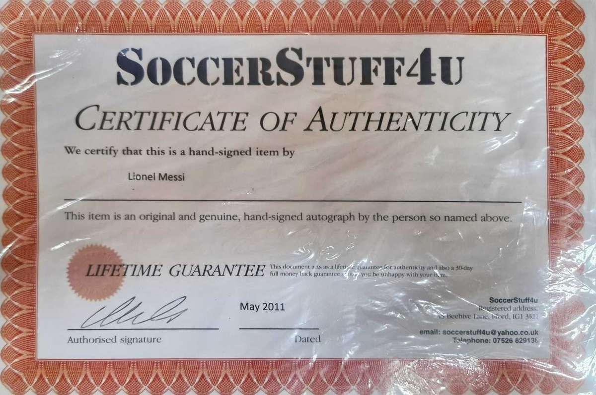 Lionel Messi Authentic Signed Soccer Jersey Barcelona