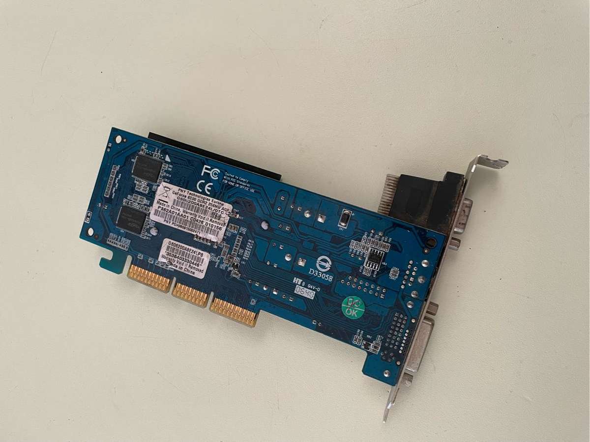 Rare AGP PNY Nvidia Geforce 6200 DDR2 256MB Graphics Card**Tested display only**
