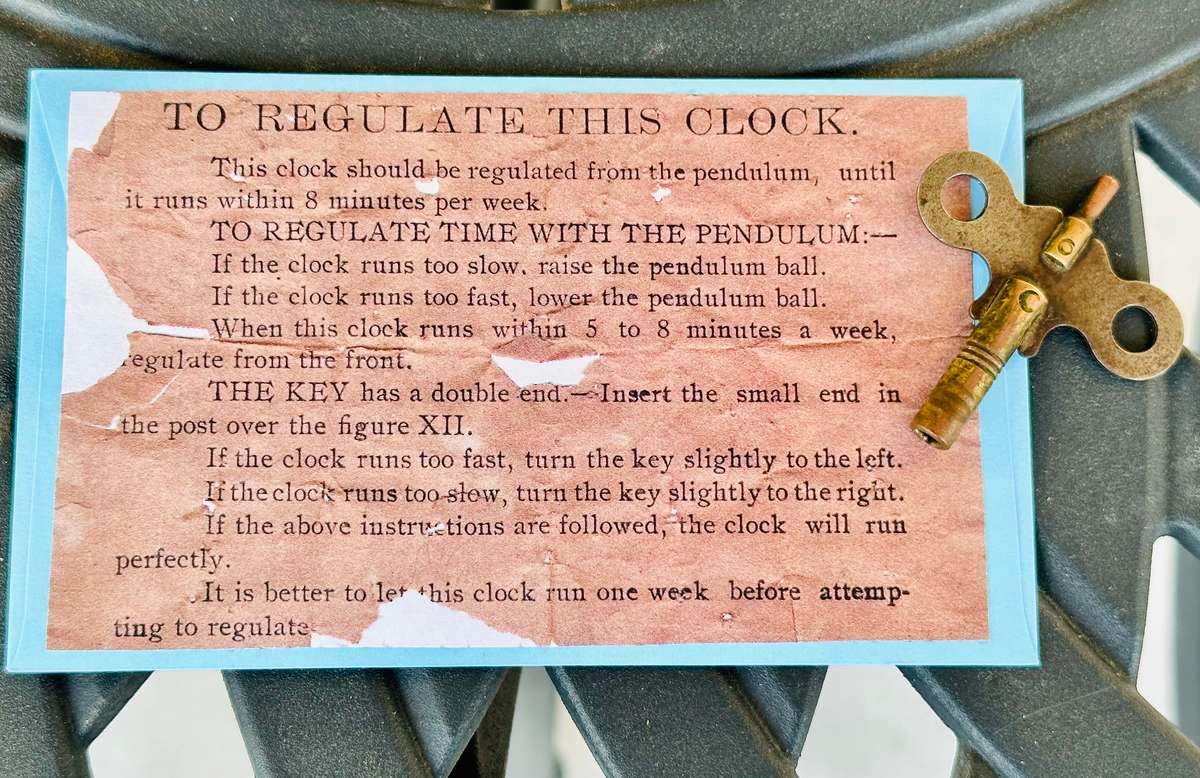 Ansonia Cast Iron Mantel Clock circa Late 1800s