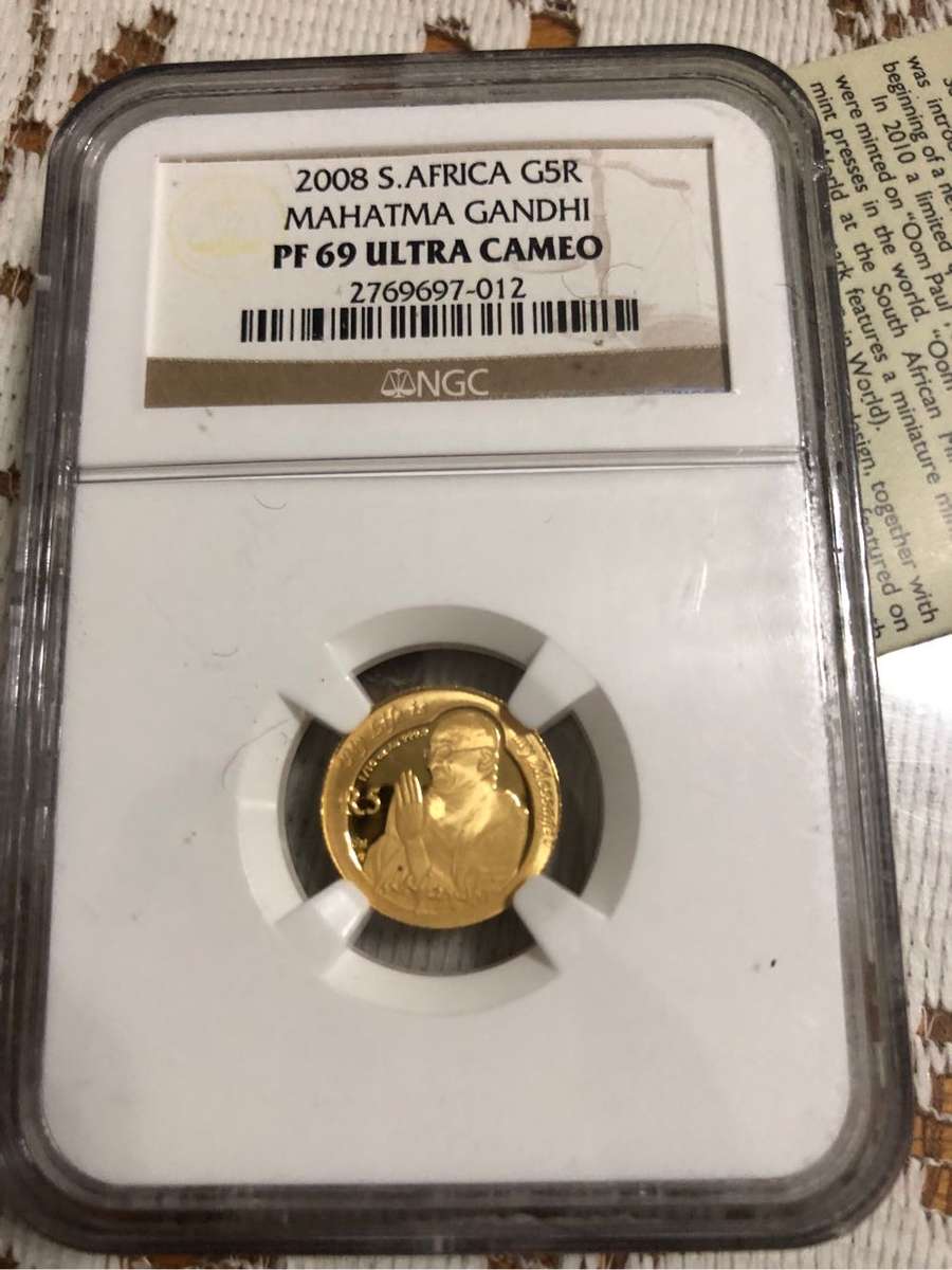 Gandhi proof 1/10th Gold coin