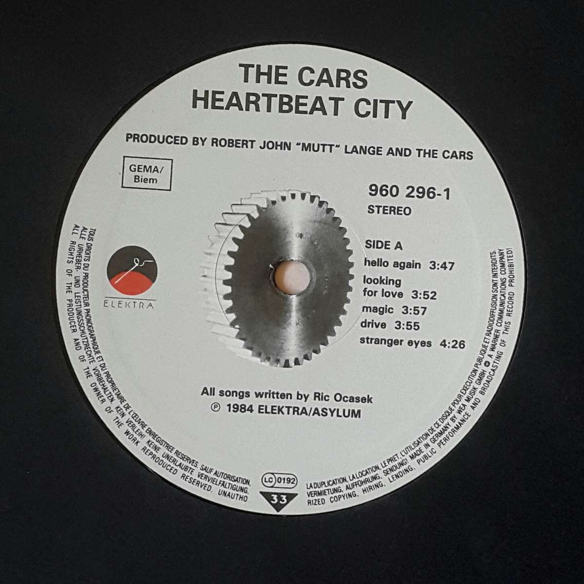 THE CARS - HEARTBEAT CITY Vinyl, LP, Album, Stereo, Gatefold Sleeve Country: Germany Released: 1984