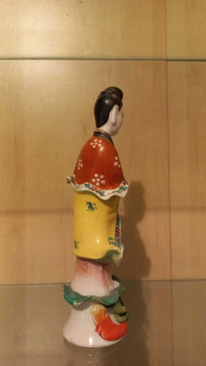 Vintage Chinese mythological figurine- He Xiangu