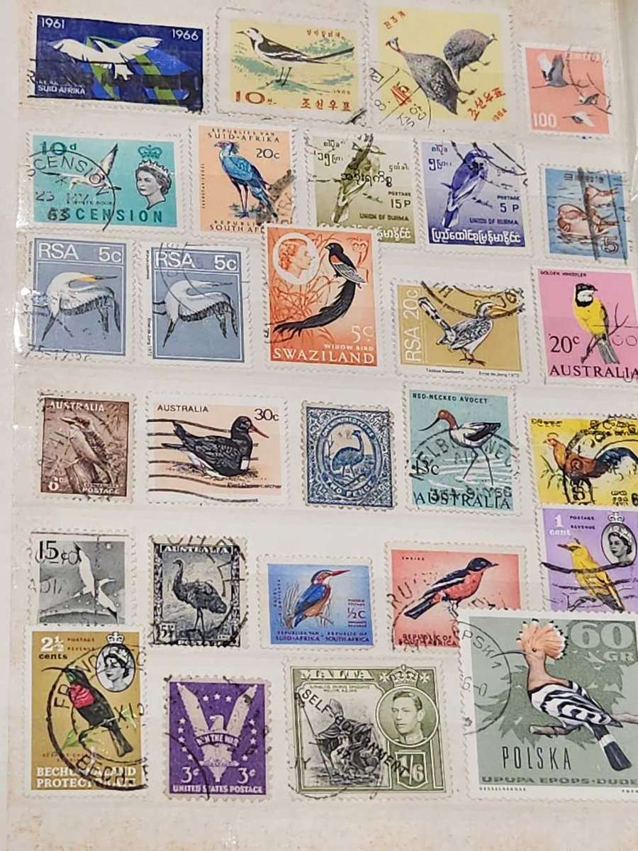 Bird thematics in small used Kek album (75% filled) - Incredible selection in lovely used album