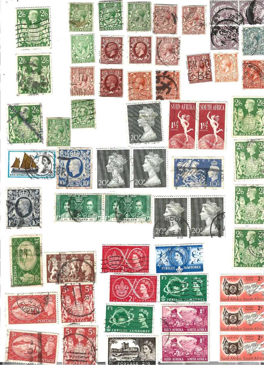 Stamp collection, 2 crates of stamps