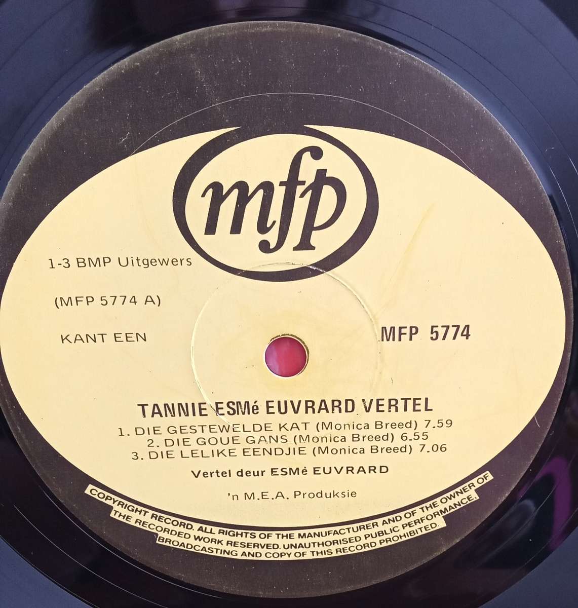 TANNIE ESME EUVRARD VERTEL DIE VERHAAL VAN ROOIKAPPIE LP VINYL RECORD AFRIKAANS
