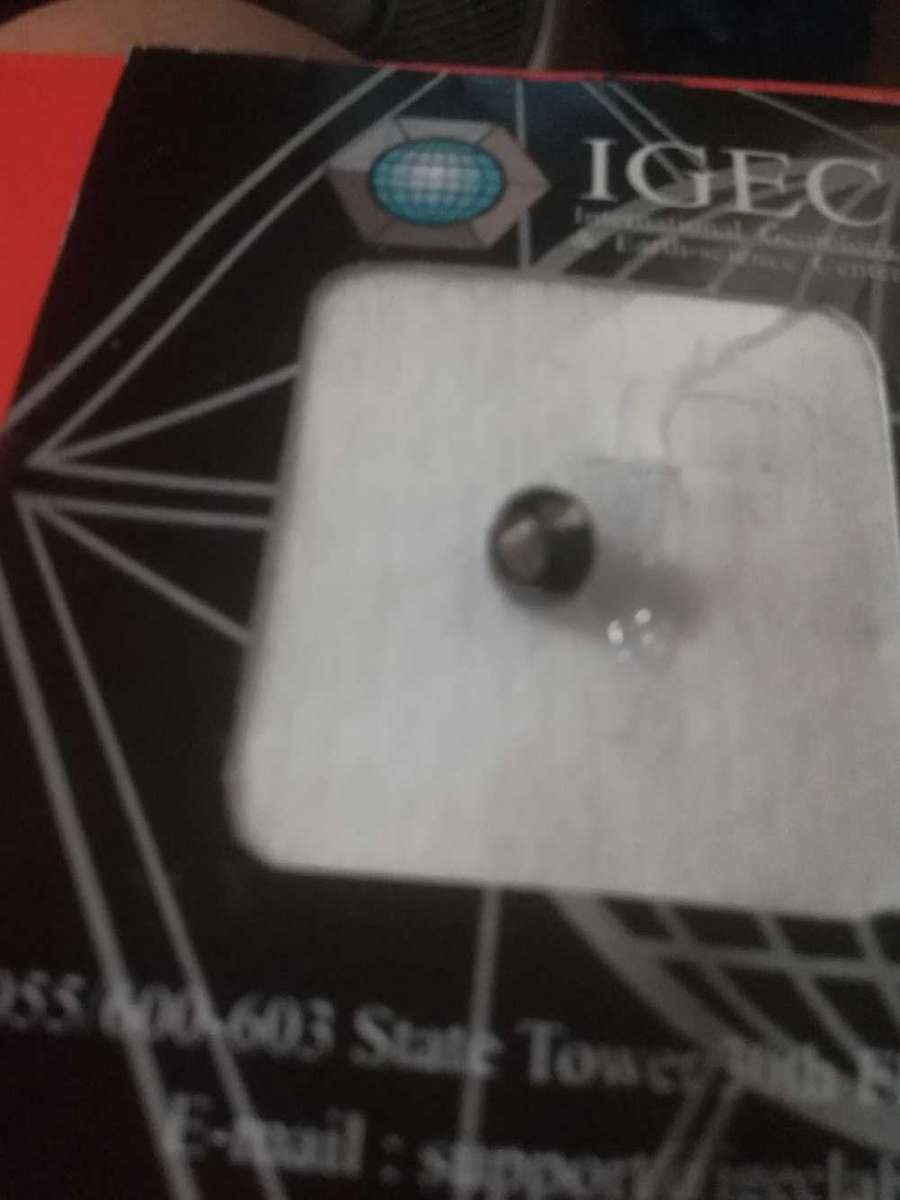 2.10 ct black diamond IGEC certificate