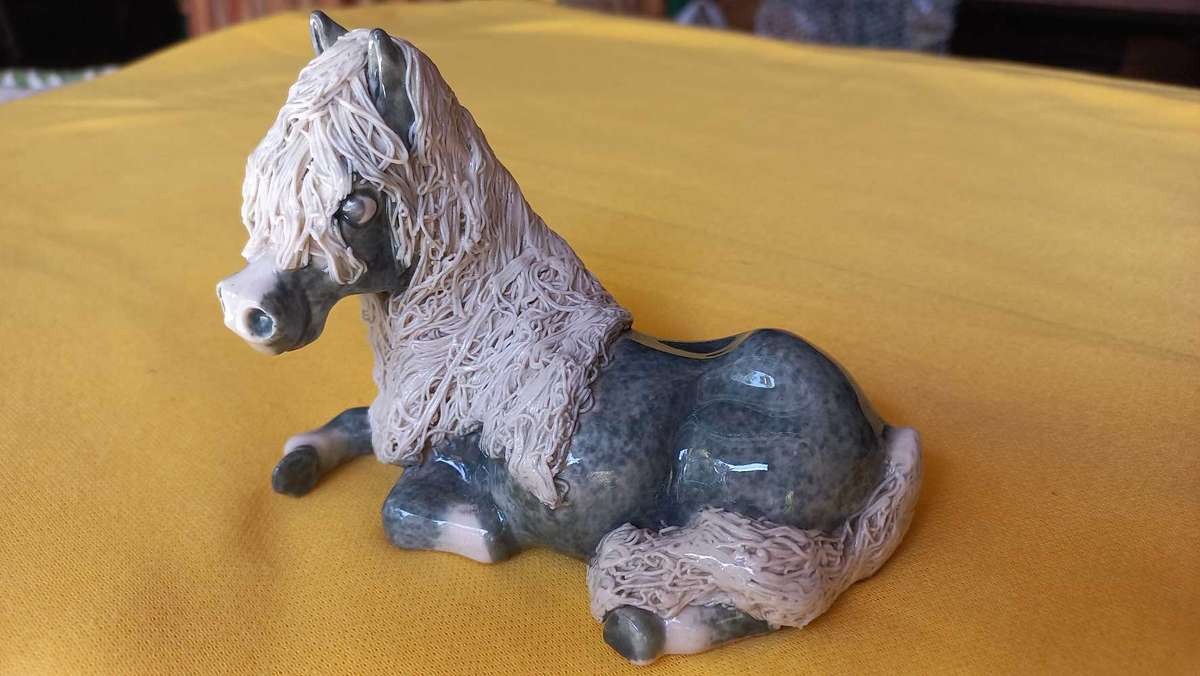 Vintage Cheval Ceramics Shetland pony ornament