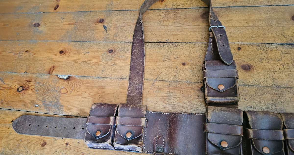 German South West Africa leather ammo belt/bandolier.