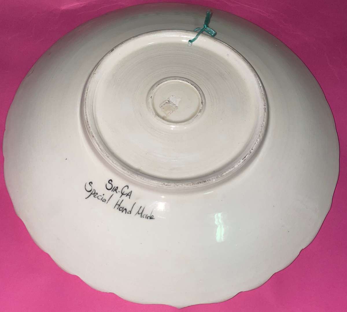 Vintage Sale - Turkish Hand Painted Sir-ca wall plate (A few small chips on rim)