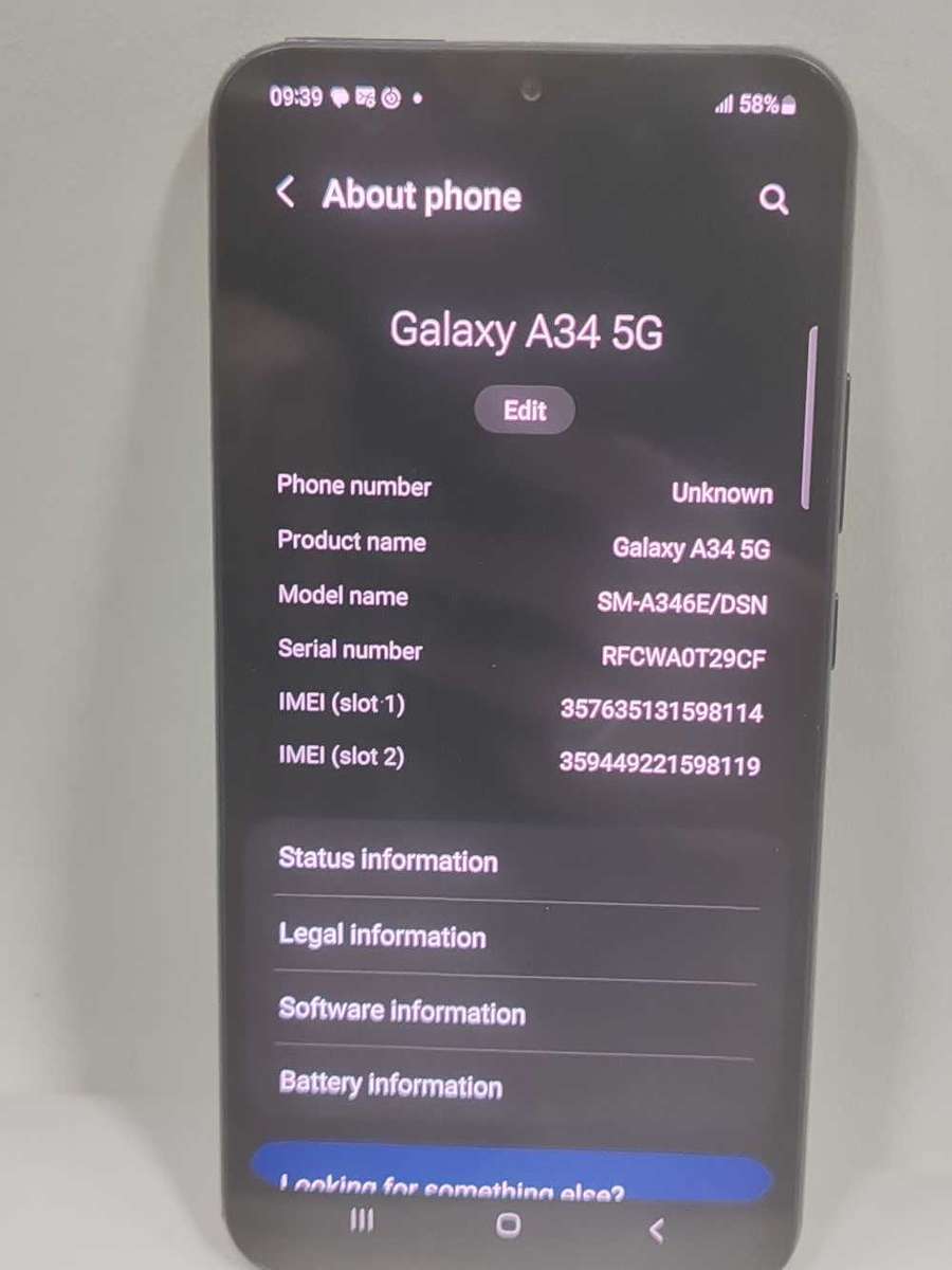 Samsung Galaxy A34 5g Black Dual Sim