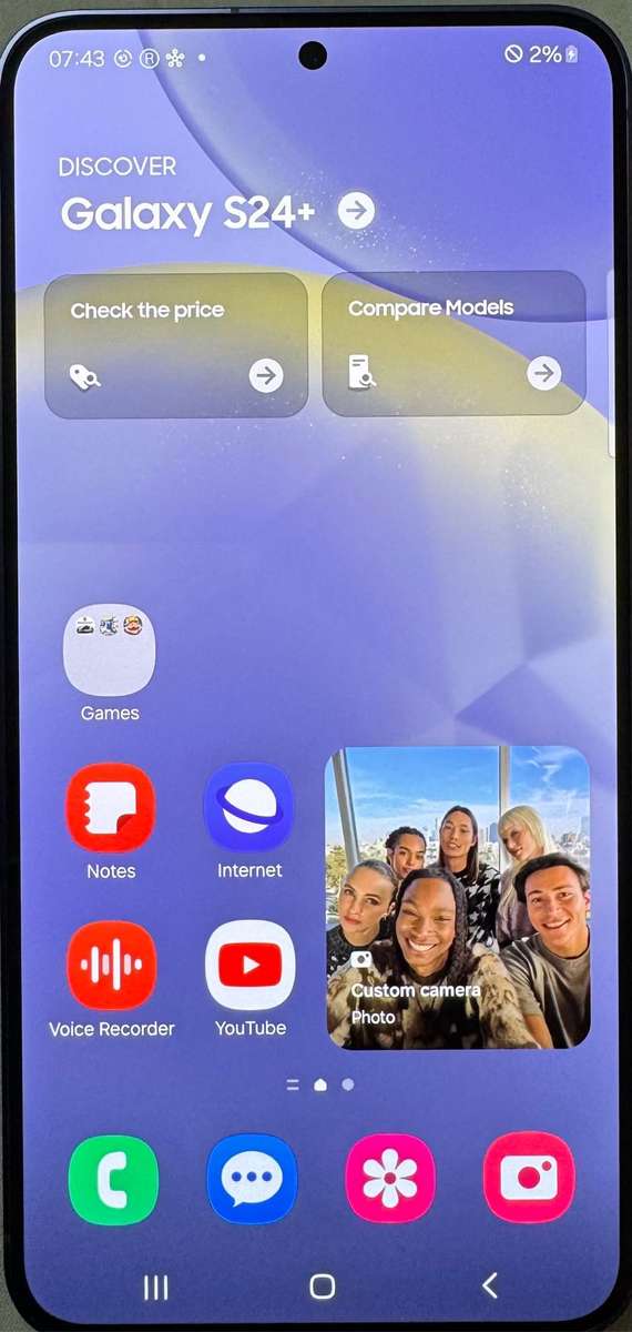 Samsung galaxy S24 plus 256 gb cobalt violet brand new box opened