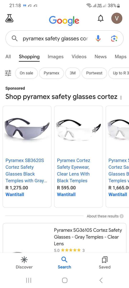 Pyramex Safety Glasses Cortez
