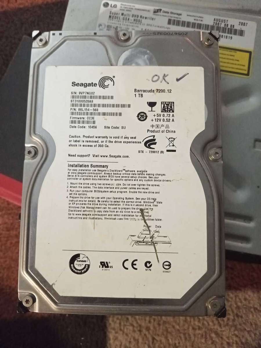 1 TB hard-drive used but good