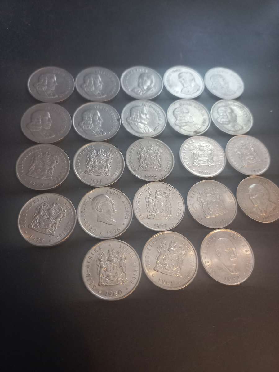 1965 - 1982 RSA 5 cent collection. One bid for the lot