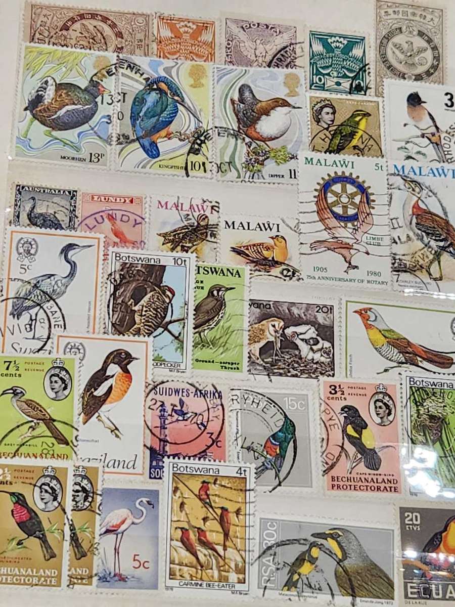 Bird thematics in small used Kek album (75% filled) - Incredible selection in lovely used album