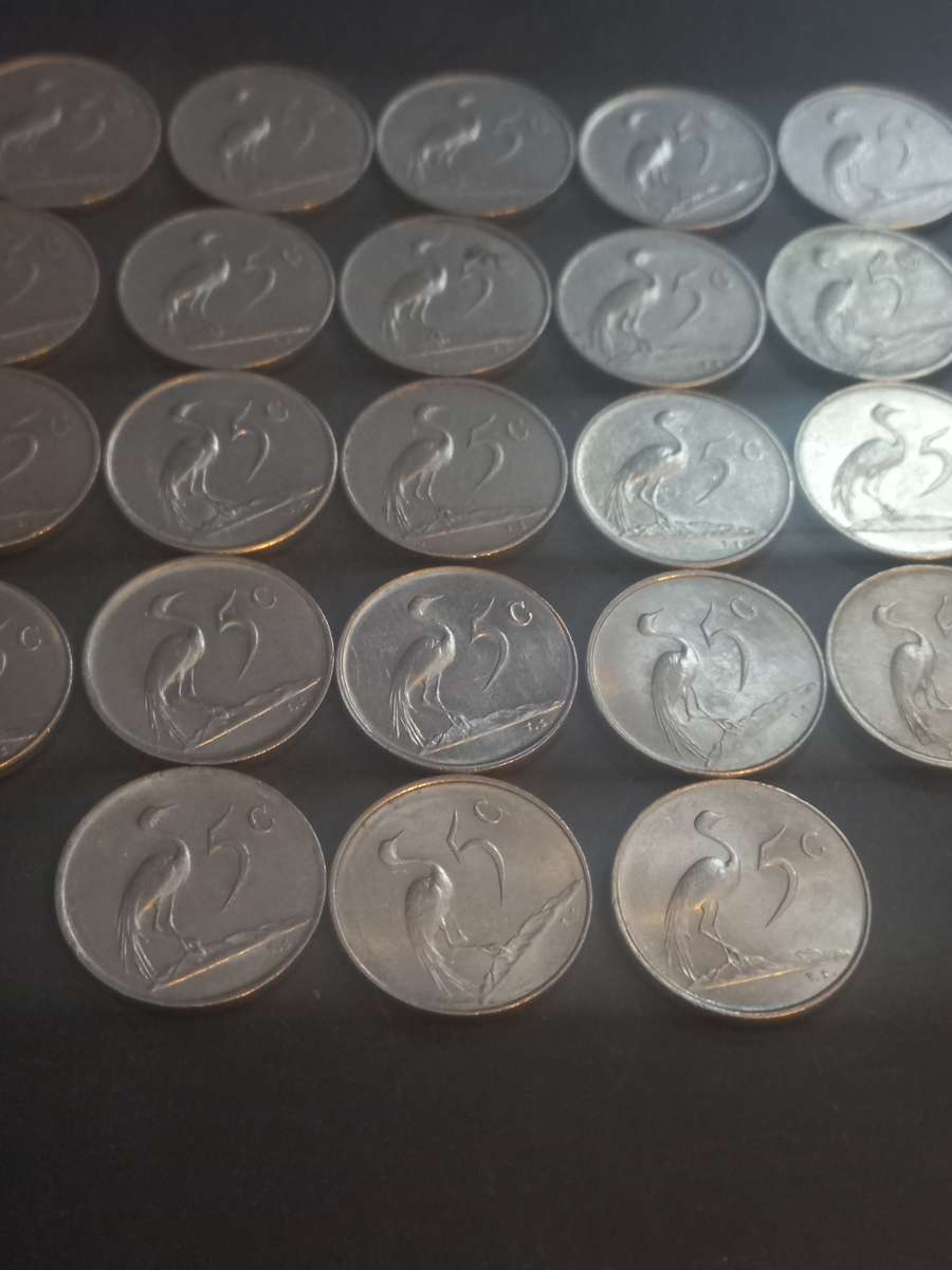 1965 - 1982 RSA 5 cent collection. One bid for the lot