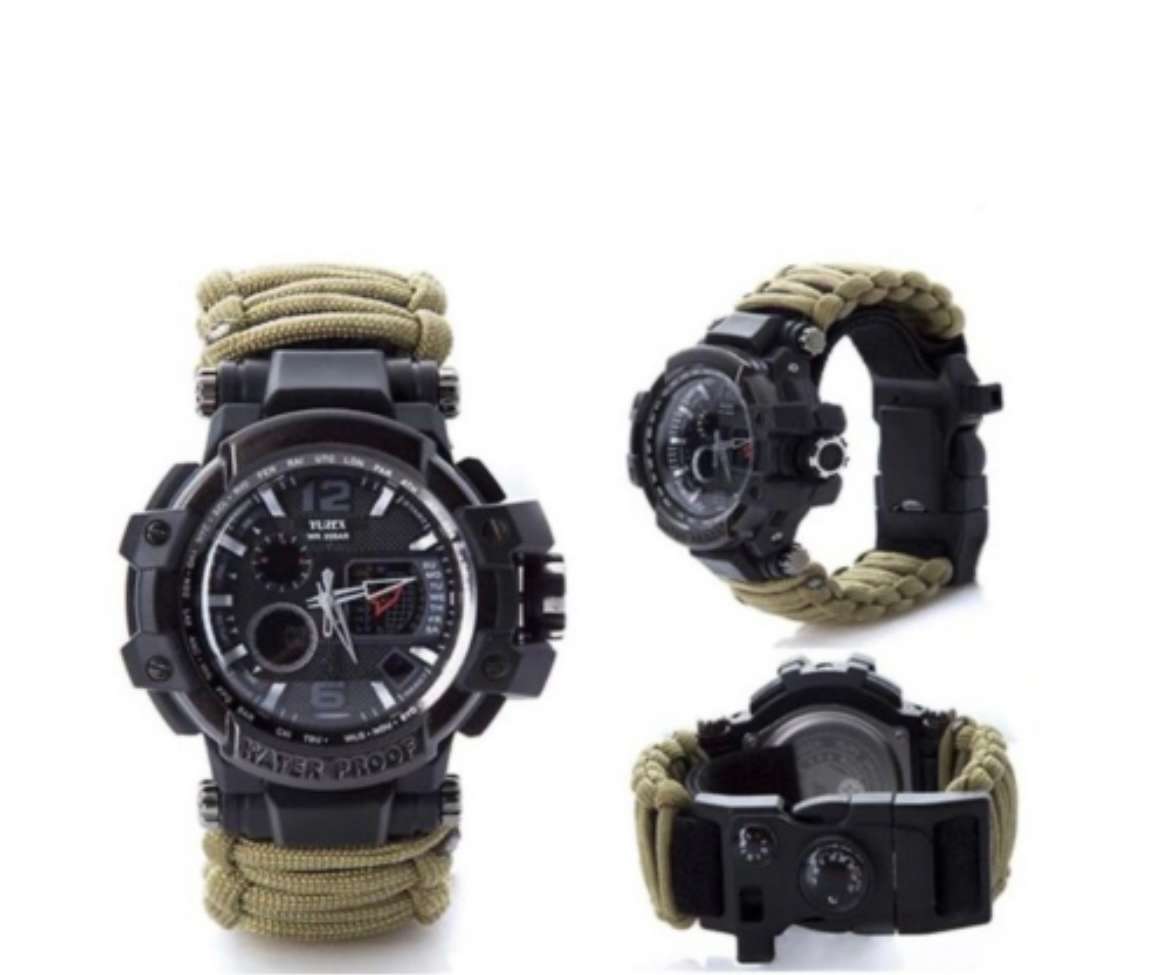 G7 Men Outdoor Survival Military Watch Fashion Multifunctional Compass Waterproof LED Quartz