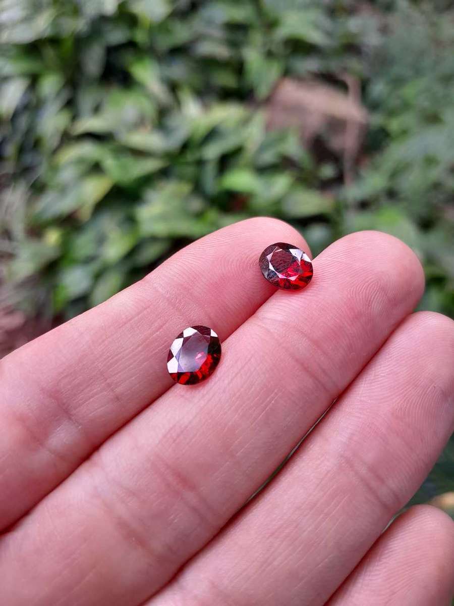 Natural 3.2 Ct Pair of Garnets