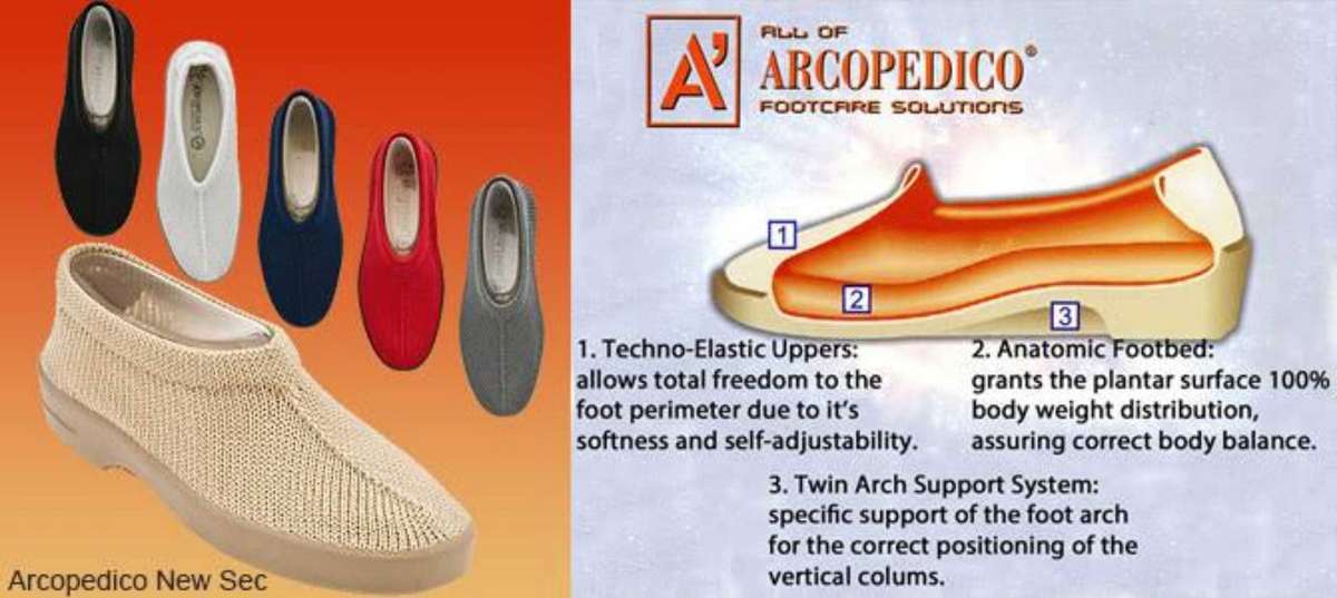 Arcopedico new sec knitted top shoes Size 8