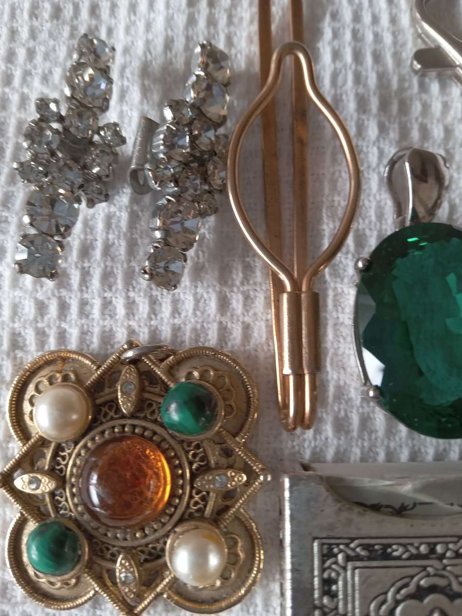 Job Lot Of Costume Jewellery And A Hebrew Prayer Book Keyring??