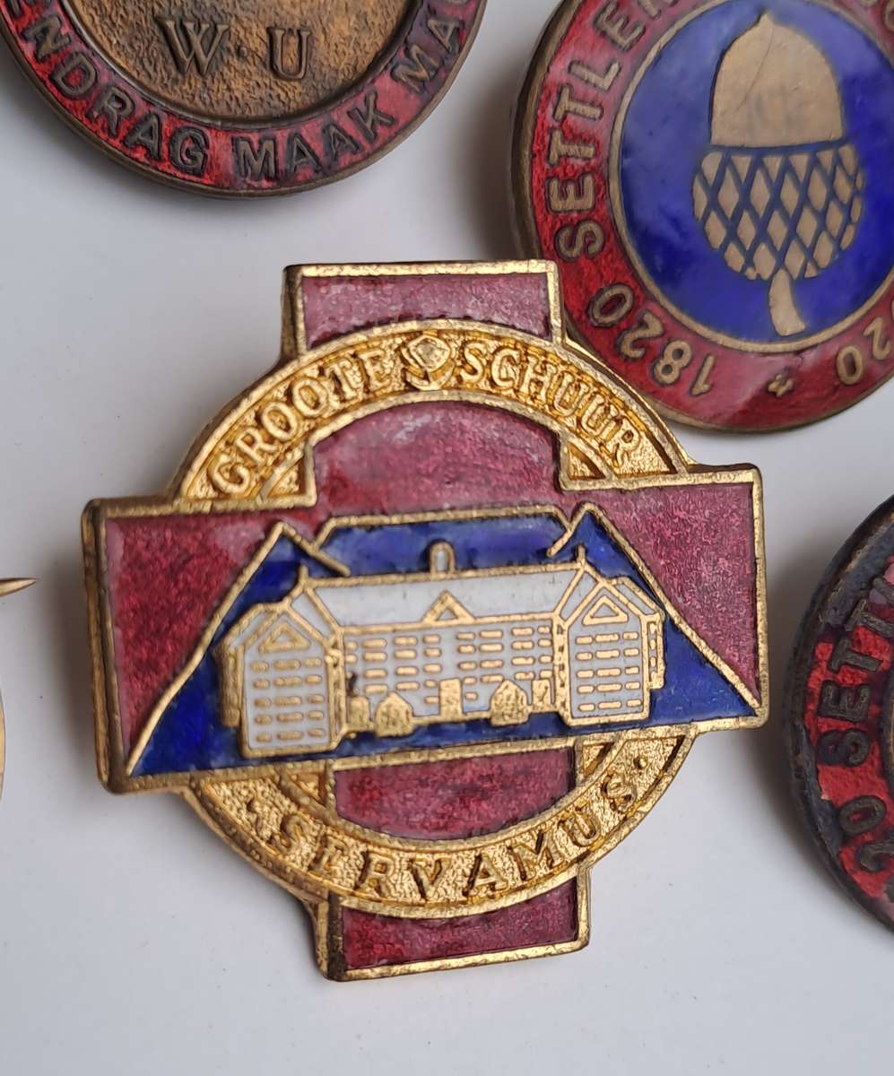 South African historical pin badges (job lot of 8 rare badges)