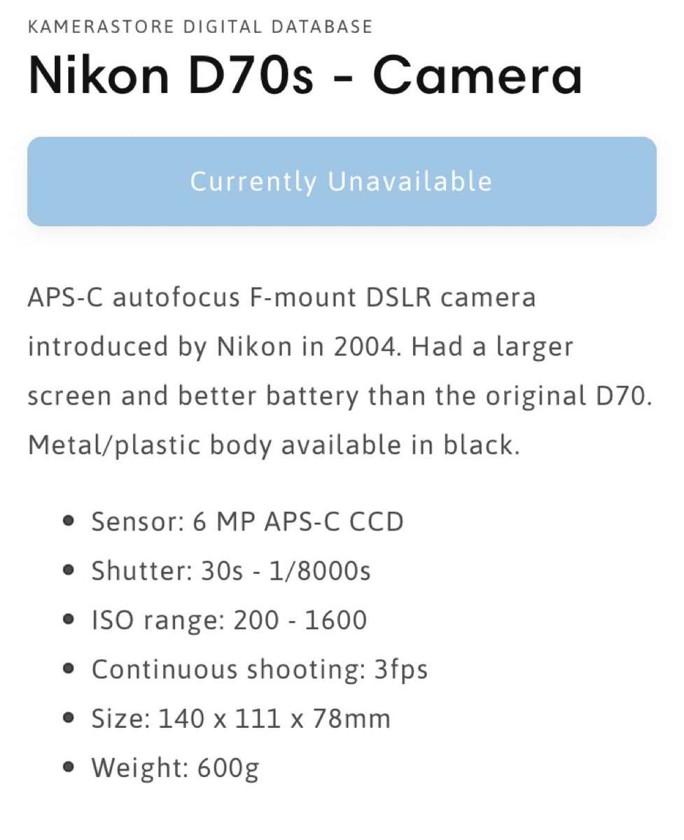 Nikon DSLR body + Sigma 50-500mm f/4-6.3 EX DG HSM APO + NIKON D70S Dslr