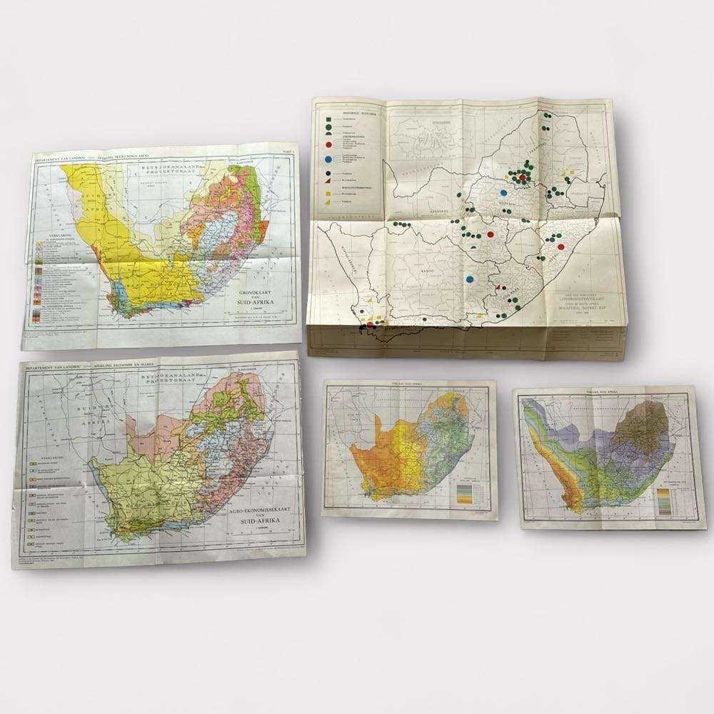Vintage Maps circa 1950s & Antique Postcards