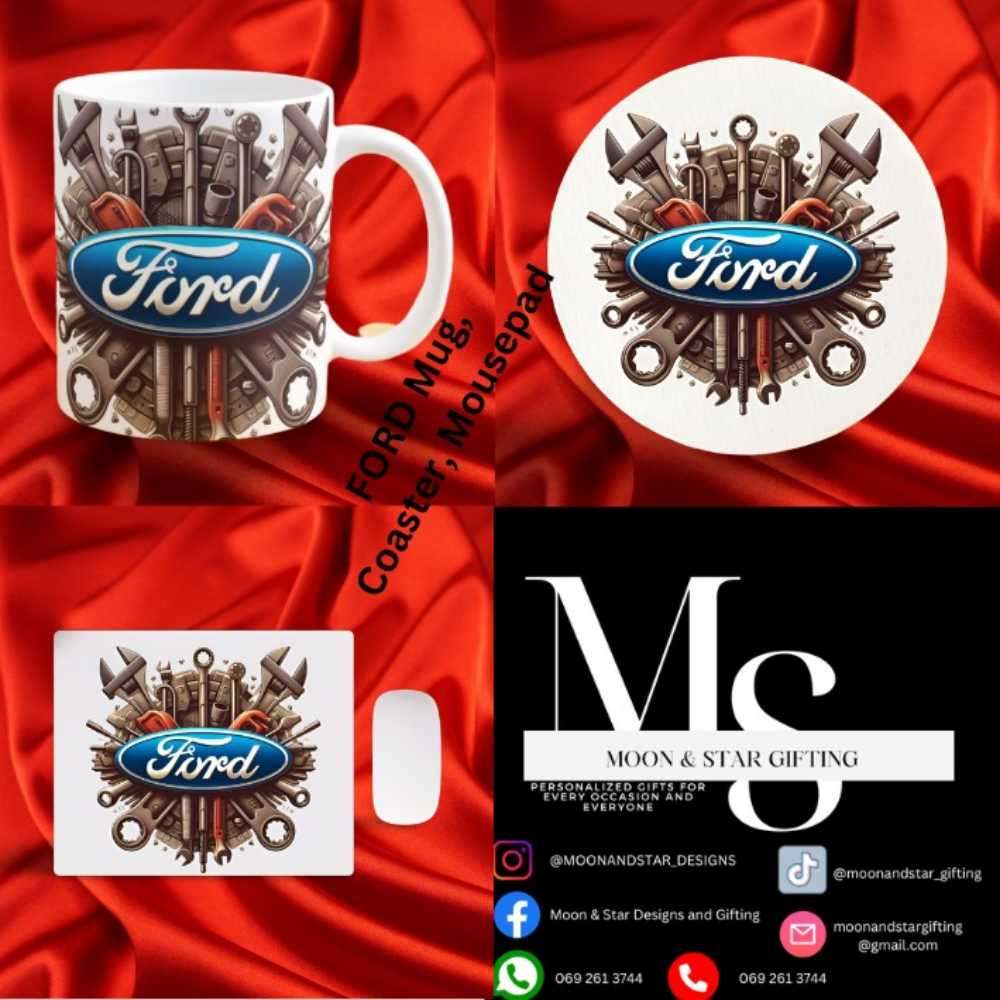 FORD Mug, Coaster, Mousepad (Christmas Gift)