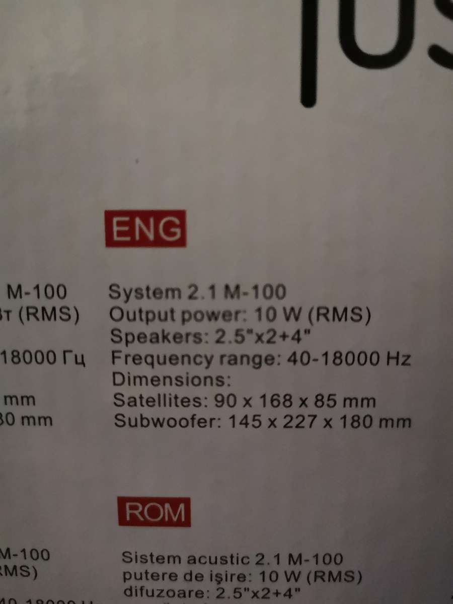 Microlab 2.1 speaker