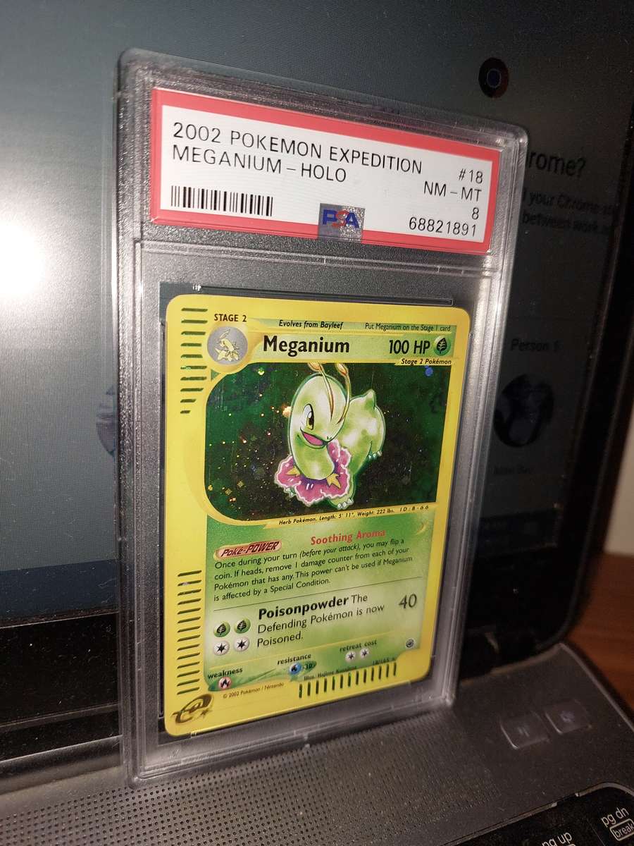 PSA POKEMON CARD -MEGANIUM PSA 8
