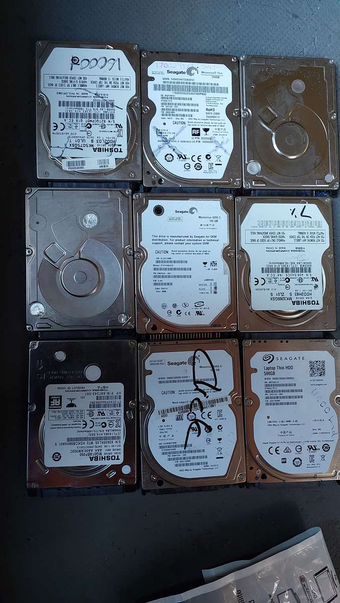 HARD DRIVE LOT X 9 FAULTY