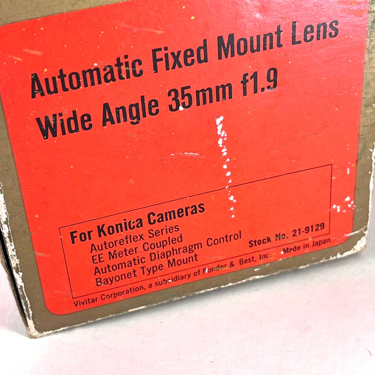 Vivitar auto wide angle 35mm f1.9