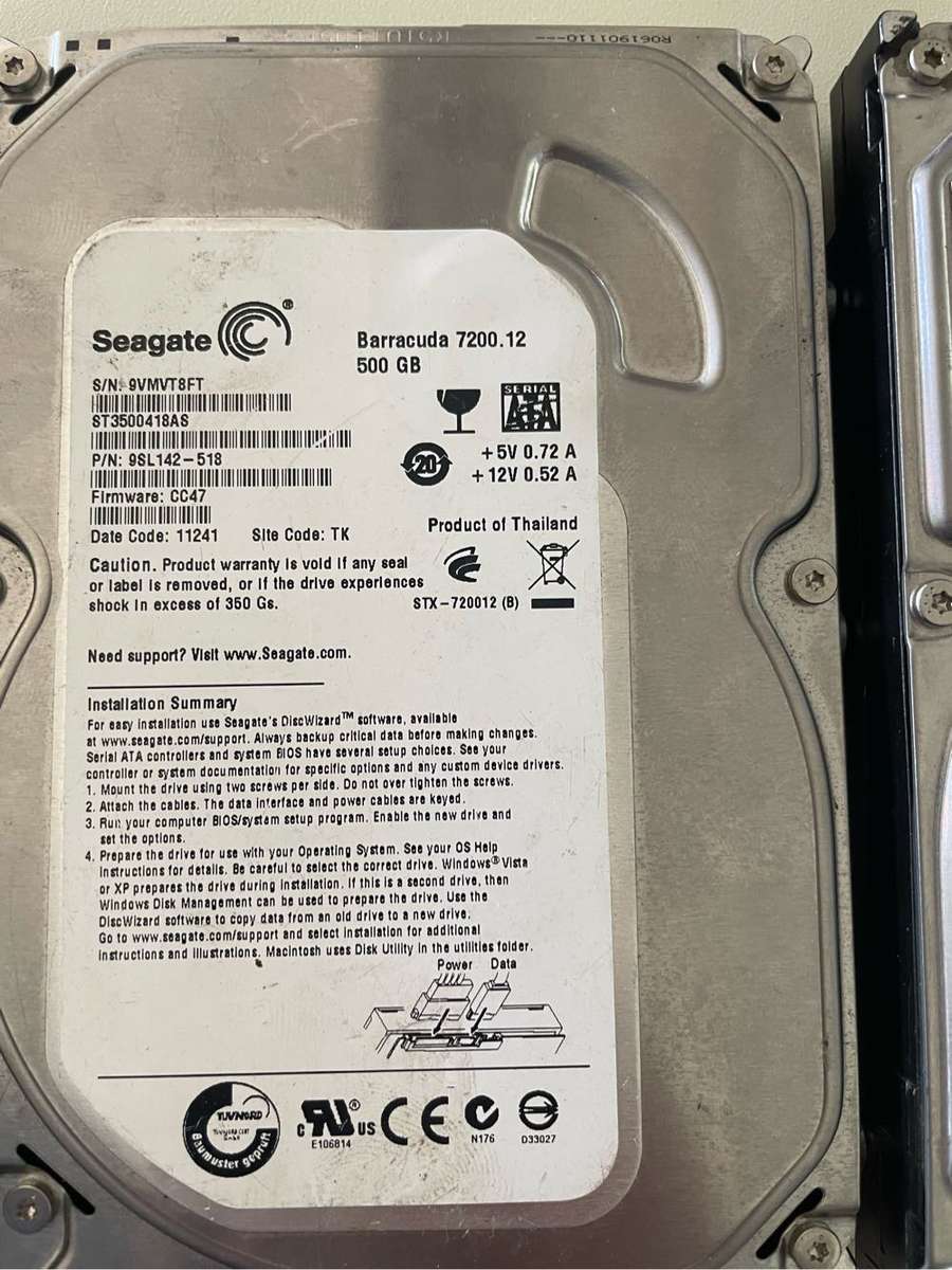 Massive Lot of HDDs**1TBs , 500GBs and even 3TB plus and SSD** Sold for parts or repair