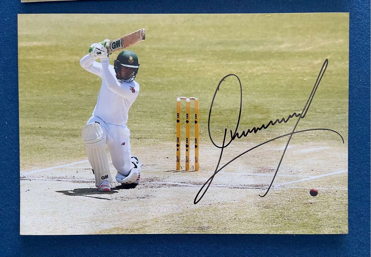 Cricket Photogaph Signed by Quinton de Kock