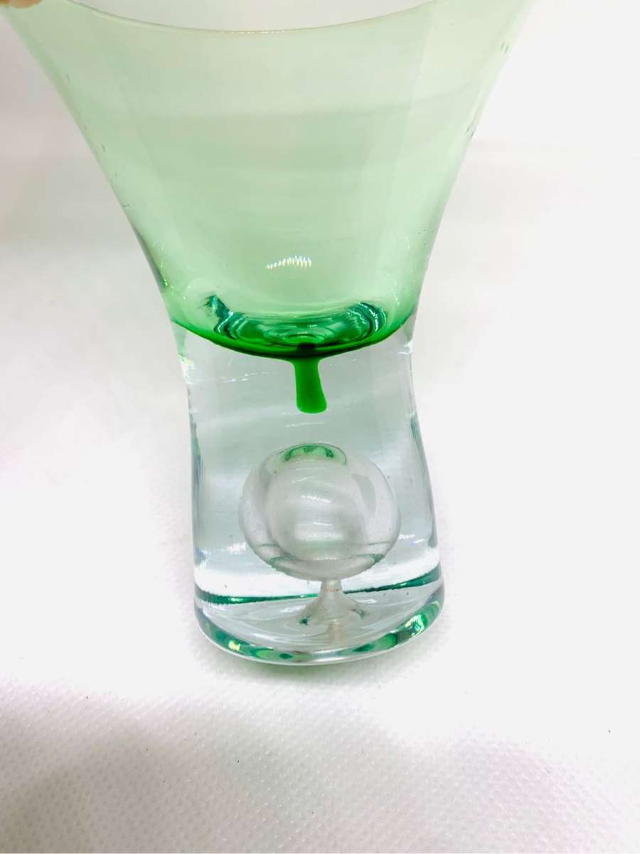 Pair of coloured drinking glass