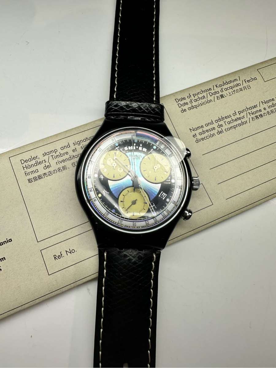 SWATCH VINTAGE RARE DESIGN AG 1993 SHIER VINTAGE SWISS CHRONOGRAPH QUARTZ WATCH