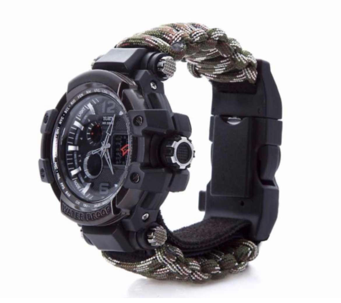 G7 Men Outdoor Survival Military Watch Fashion Multifunctional Compass Waterproof LED Quartz