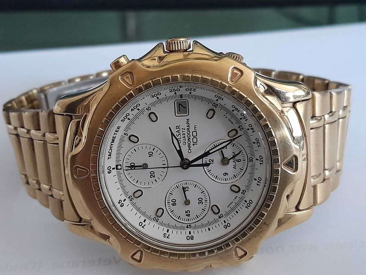 Vintage Pulsar Chronograph, New condition.  Model  Y182-6A00